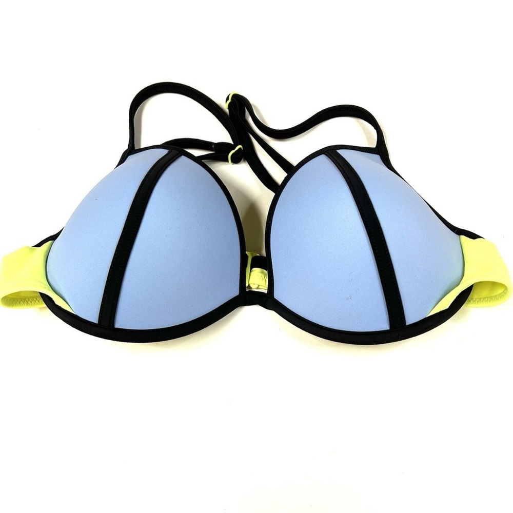 Stylish Blue and Yellow Women's Swim Top
